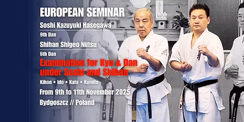 European Seminar with Soshi Kazuyuki Hasegawa & Shihan Shigeo Niitsu