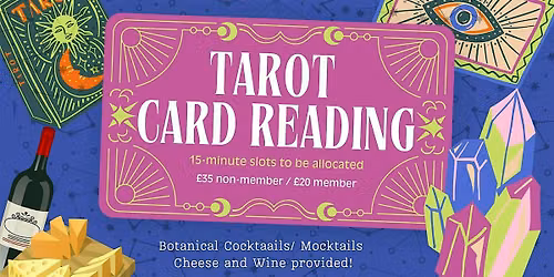 Tarot Card Evening, with wine and cheese