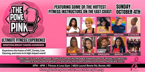 6th Annual The Power of Pink: Breast Cancer Awareness Fitness Fundraiser