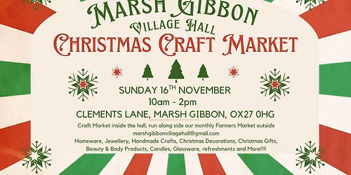 Marsh Gibbon Villag Hall Christmas Craft Market