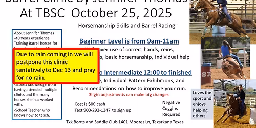 Barrel Clinic by Jennifer Thomas