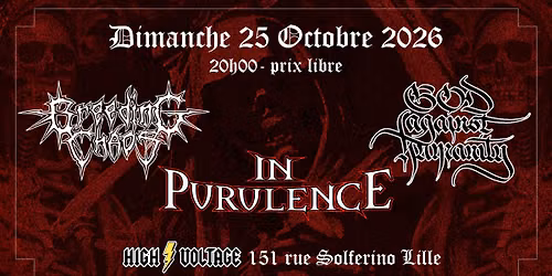 Death Metal Sunday Lille, God Against Humanity, In Purulence, Breeding Chaos