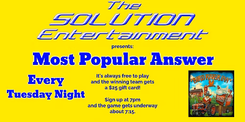 Most Popular Answer at Bird River 7pm