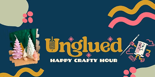 Unglued Happy Crafty Hour: Retro Tree Candle