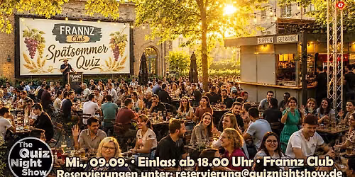 Quiz Night #585 - Allgemeinwissen (Sp\u00e4tsommer-Quiz im Biergarten)