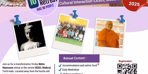 Metta Vipassana 10 Days Residential Retreat - Madurai,TN,India