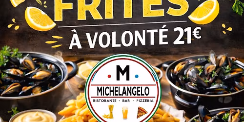 Moules frites \u00e0 volont\u00e9 \ud83c\udf5f \ud83c\udf0a 21\u20ac 