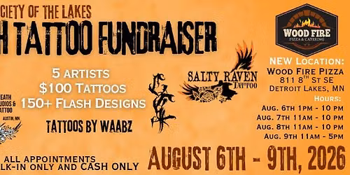 Humane Society of the Lakes 3rd Flash Tattoo Fundraiser