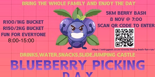 Blueberry picking and Berry bash fun run