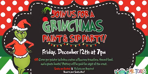 Merry Grinchmas Paint and Sip Party