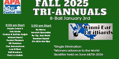 Fall 2025 Tri-Cup - APA Central NH