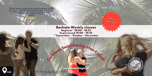 Weekly Bachata Classes in Copenhagen (Beginner and Experienced) - Autumn season