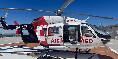 AirMed Helicopter Lands at ARUP Sandy Donor Center