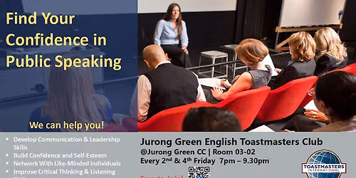 Speak Up and Stand Out: Free Public Speaking Course @ Jurong Green CC
