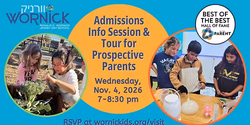 Admissions Info Session & Tour for Prospective Parents