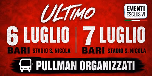 ULTIMO \ud83d\udc68\ud83c\udffb\u200d\ud83c\udfa4 "6 - 7 Luglio 2027" Bari - Pullman organizzati \ud83d\ude8c
