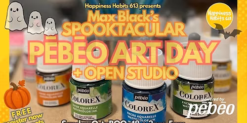 HAPPINESS SUNDAY: P\u00e9b\u00e9o's Spooktacular Art Day & Open Studio