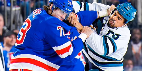 San Jose Sharks at New York Rangers at Madison Square Garden