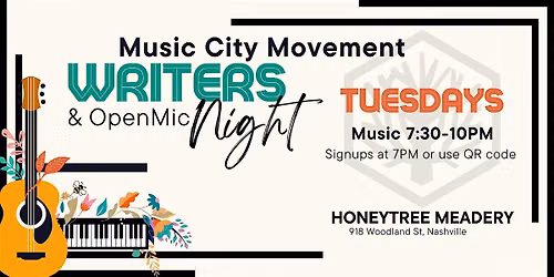 Writers Night & Open Mic by Music City Movement