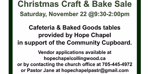 Christmas Craft & Bake Sale