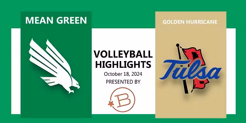 North Texas Mean Green at Tulsa Golden Hurricane Womens Volleyball