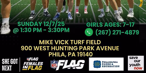 She Got Next NFL Flag Football Tryouts - Spring 2026 Season