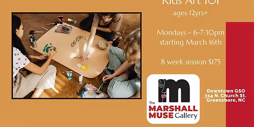 Art 101 with Sarah, Ages 12+ (8 class session)