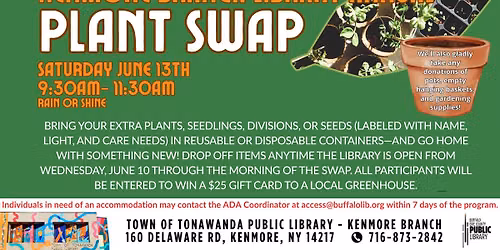 Kenmore Branch Library Annual Plant Swap