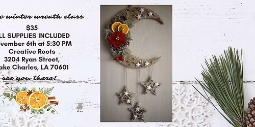 Yule Winter Moon Wreath Class