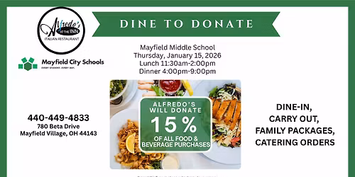 Mayfield Middle School Dine to Donate