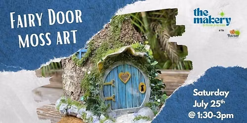Fairy Door Moss Art