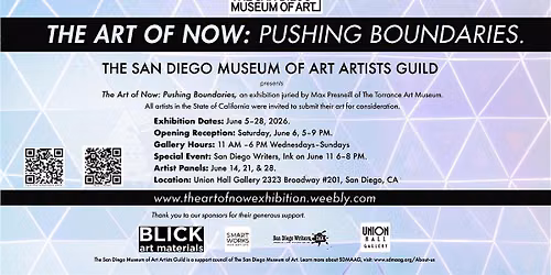 The Art of Now: Pushing Boundaries Exhibition presented by SDMAAG.