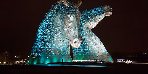 The Kelpies at Night!