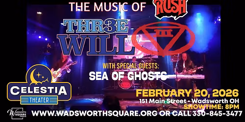 Thr3ewill : The ULTIMATE RUSH Tribute wsg: Sea Of Ghosts