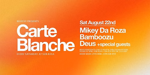 CARTE BLANCHE \u2022 08.22.26