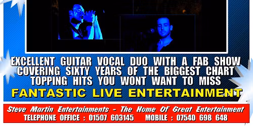 NIGHTSHIFT - DUO ARE PLAYING LIVE AT THE CARR LANE CLUB GRIMSBY SAT 3rd JAN 2026 - 8.30pm START