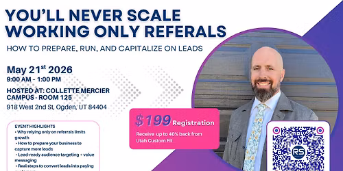 You\u2019ll never scale working only referals 