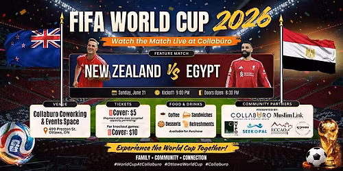 FIFA World Cup Watch Party 2026 (Egypt VS New Zealand)