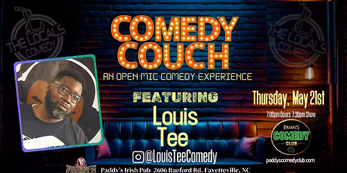 The Comedy Couch with the Locals Comedy and Louis Tee