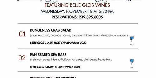 BELLE GLOS WINE PAIRING