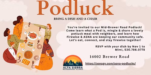 Podluck: Mid-Brewer Rd, between Annie