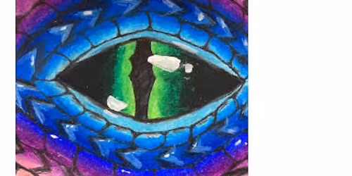 Drawing Discoveries for Kids - Oil Pastel Dragon Eye