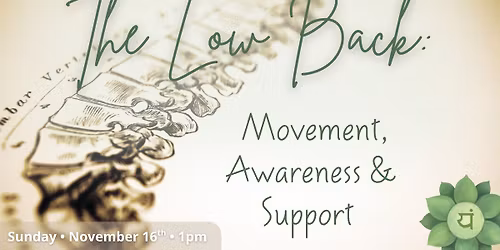 The Low Back: Movement, Awareness and Support