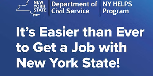 Poughkeepsie Workshop to learn about Civil Service Careers and NY HELPS