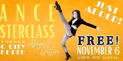 FREE Dance Masterclass with former Radio City Rockette: Abigail Gatlin!