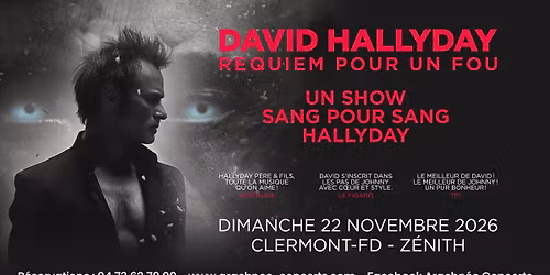 David Hallyday au Z\u00e9nith d'Auvergne de Clermont-Ferrand