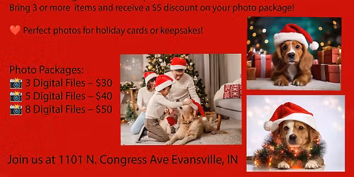 Holiday Pictures! Bring your furry friends! 