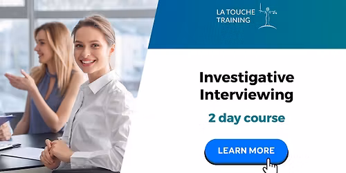 Investigative Interviewing 2 day course, Dublin