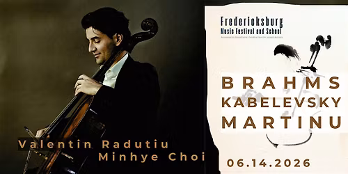 Valentin Radutiu, cello. Fredericksburg Music Festival & School