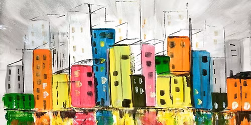 nJoyArt THE PAINT ESCAPE @ The Black Horse, Leicester - Abstract Buildings